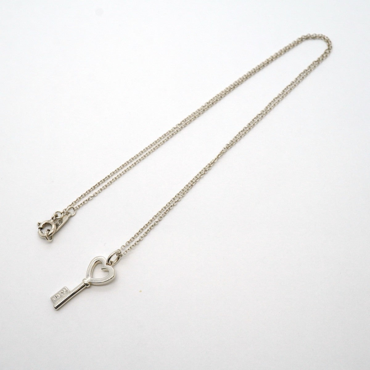 【6jfb0826-k】ティファニー ネックレス ハートキー シルバー925【中古】レディース