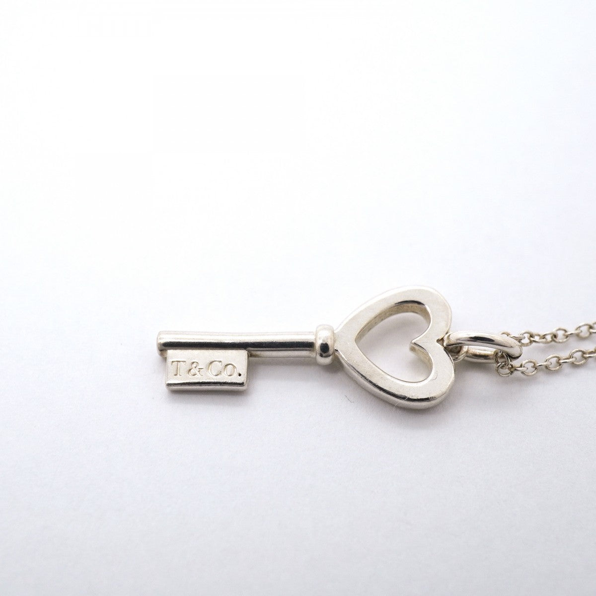 【6jfb0826-k】ティファニー ネックレス ハートキー シルバー925【中古】レディース