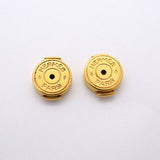 【6jfb0827-k】エルメス ピアス Hキューブ GPメッキ ゴールド オレンジ【中古】レディース