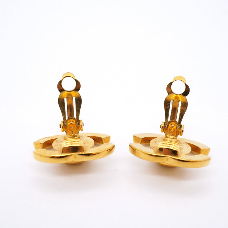 【6jfb0828-k】シャネル イヤリング ヴィンテージ ココマーク ターンロック GPメッキ ゴールド【中古】レディース