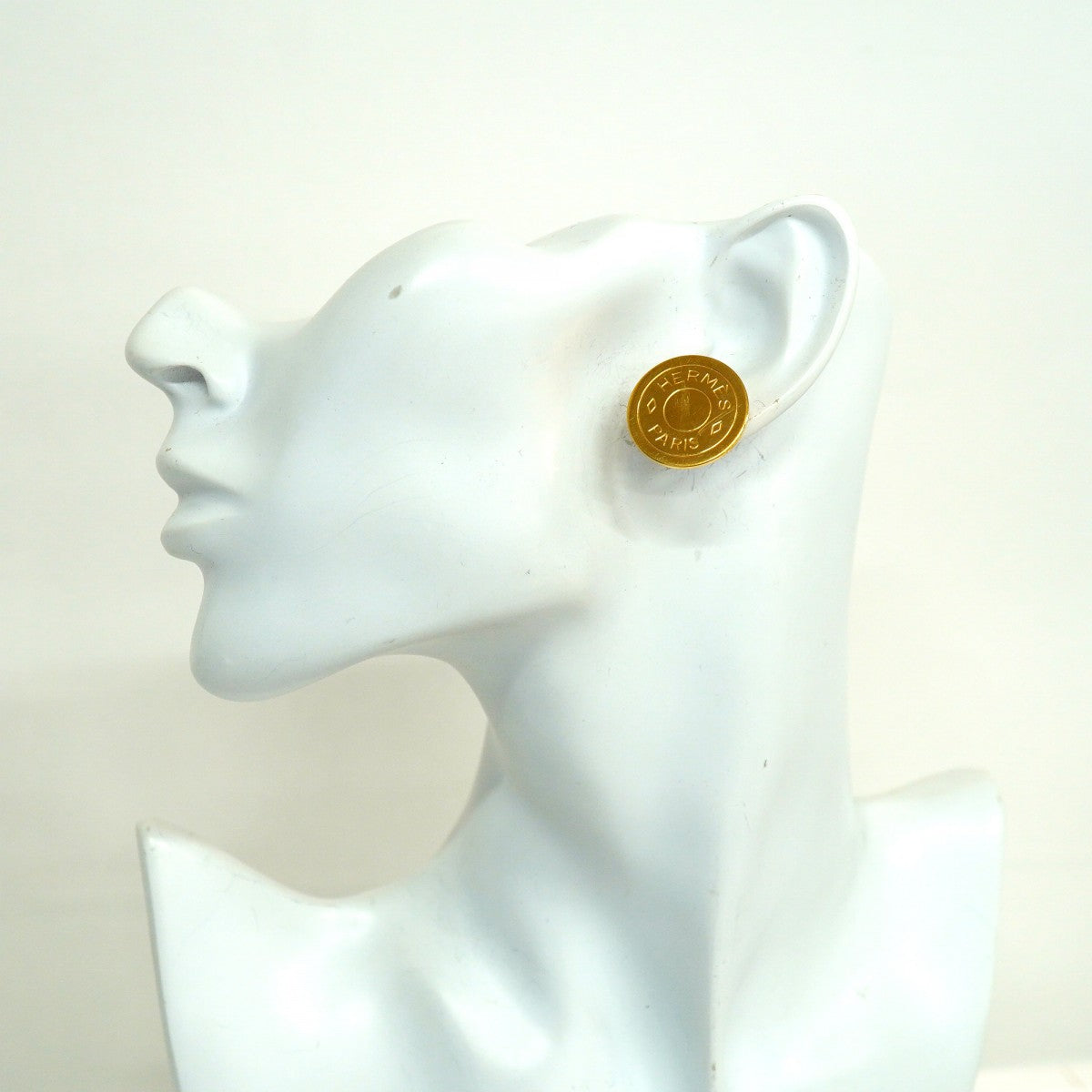 【6jfb0829-k】エルメス イヤリング セリエ GPメッキ ゴールド【中古】レディース
