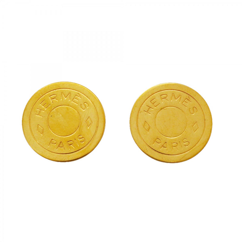 【6jfb0829-k】エルメス イヤリング セリエ GPメッキ ゴールド【中古】レディース