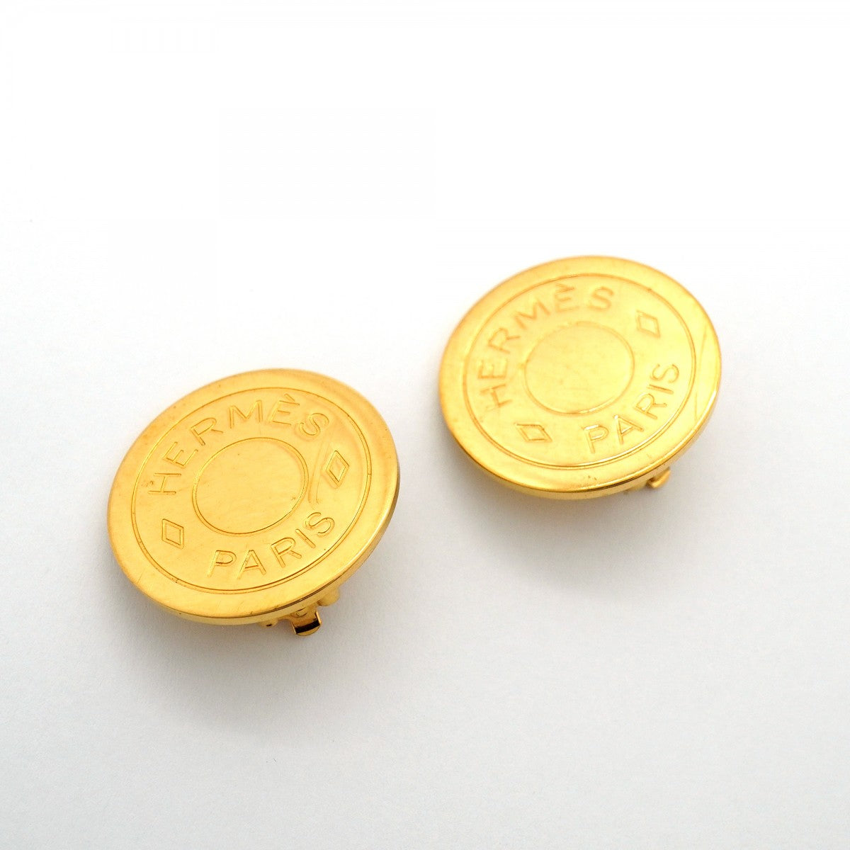 【6jfb0829-k】エルメス イヤリング セリエ GPメッキ ゴールド【中古】レディース