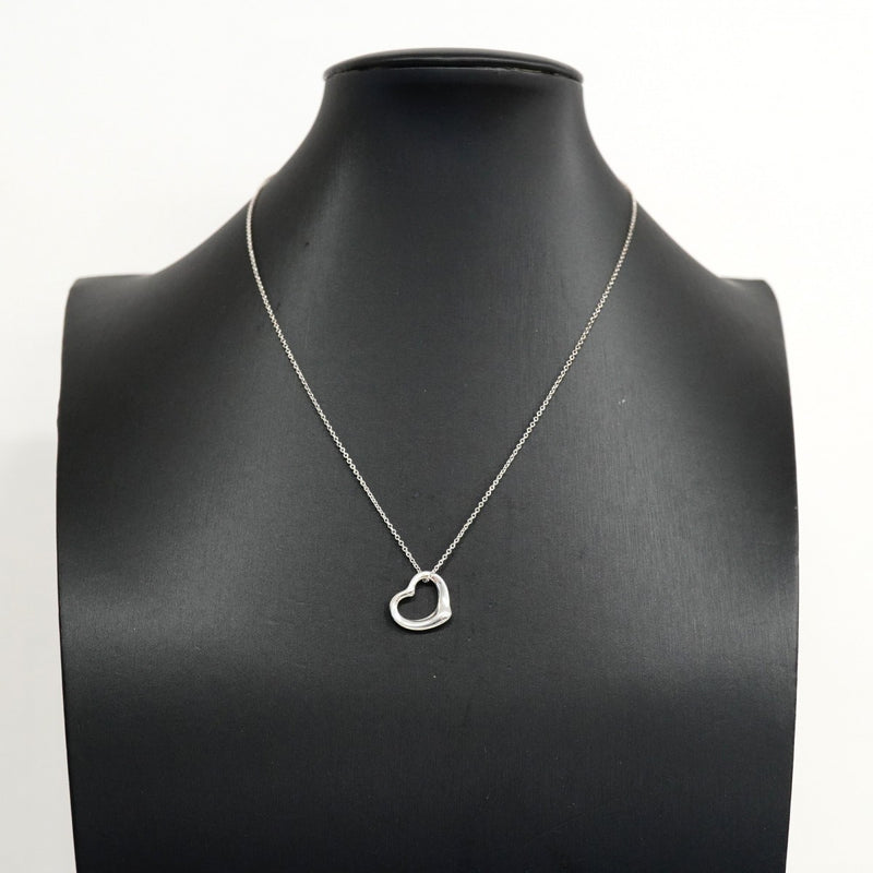 【6jfb0834-k】ティファニー ネックレス オープンハート シルバー925【中古】レディース