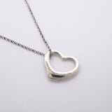 【6jfb0834-k】ティファニー ネックレス オープンハート シルバー925【中古】レディース