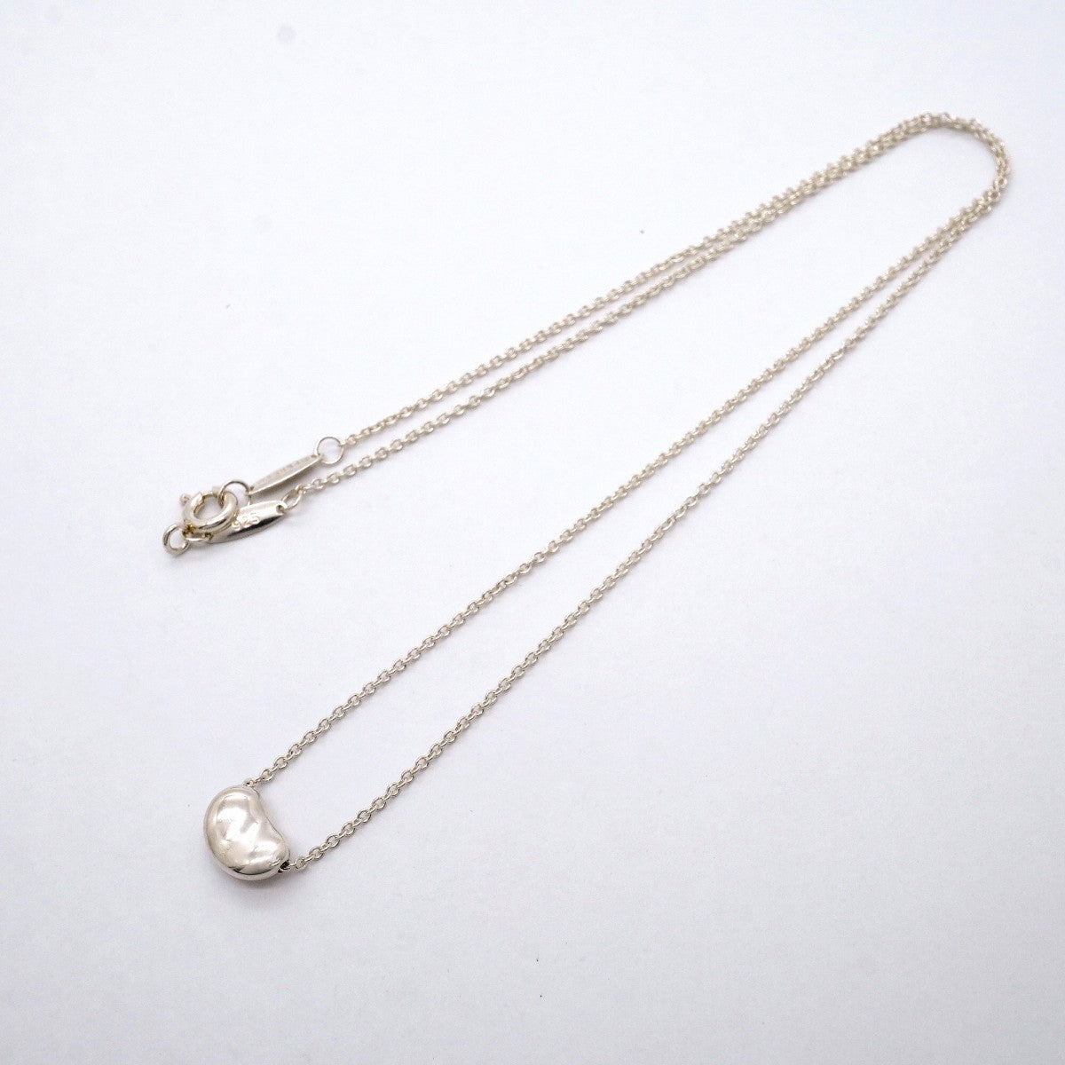 【6jfb0836-k】ティファニー ネックレス ビーン シルバー925【中古】レディース