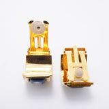 【6jfb0838-k】エルメス イヤリング エマイユ GPメッキ 七宝焼き ゴールド ブルー マルチカラー【中古】レディース