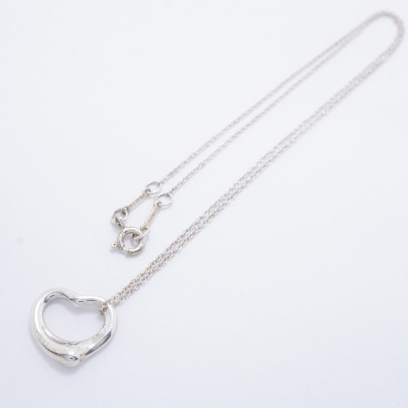 【6jfb0842-k】ティファニー ネックレス オープンハート シルバー925【中古】レディース