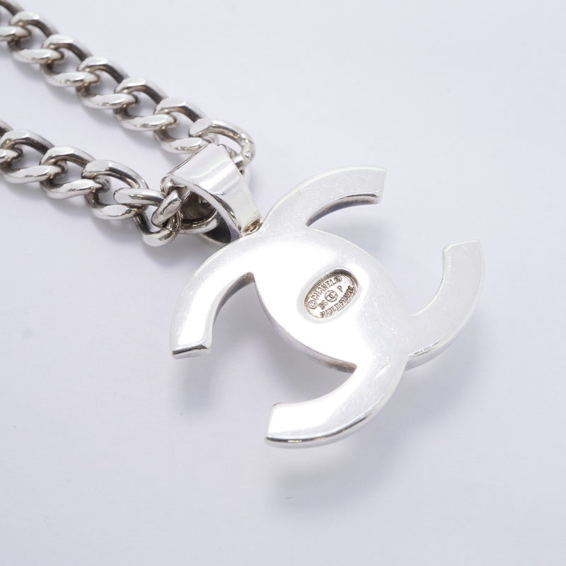 【6jfb0843-k】シャネル ネックレス ヴィンテージ ココマーク ターンロック メタル シルバー【中古】レディース