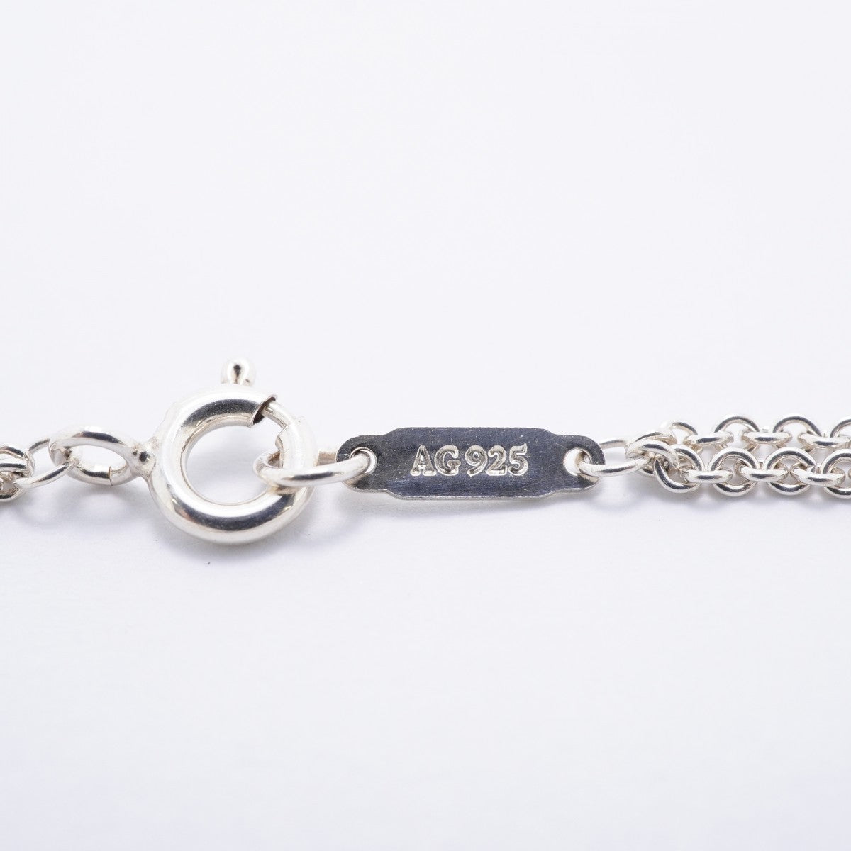 【6jfb0844-k】ティファニー ブレスレット インフィニティ ダブルチェーン シルバー925【中古】レディース