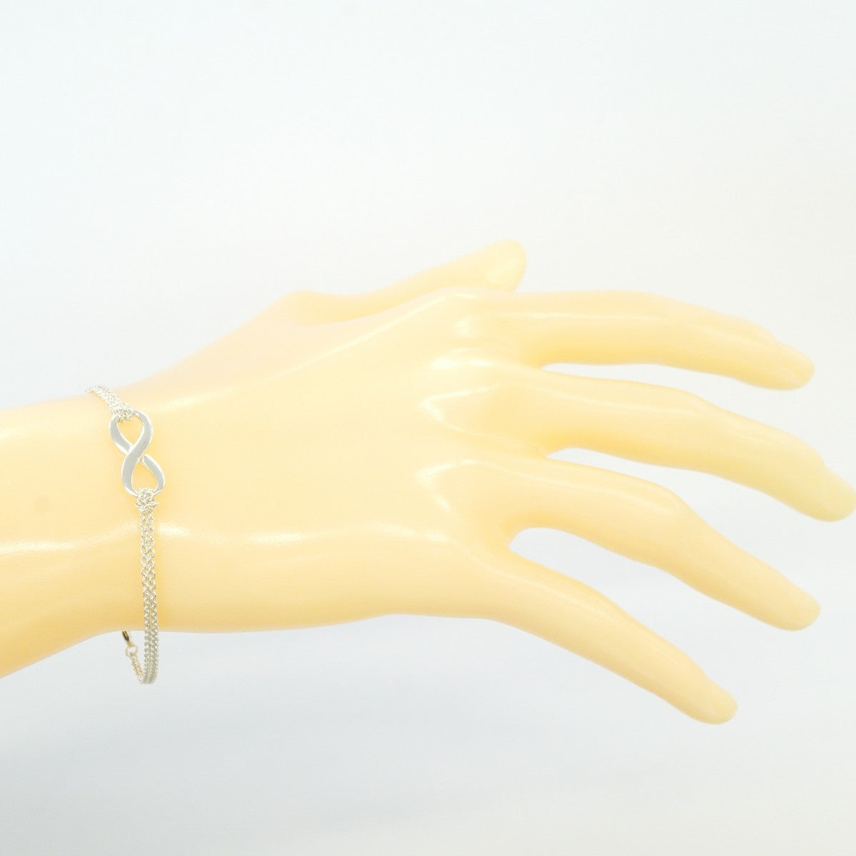 【6jfb0844-k】ティファニー ブレスレット インフィニティ ダブルチェーン シルバー925【中古】レディース