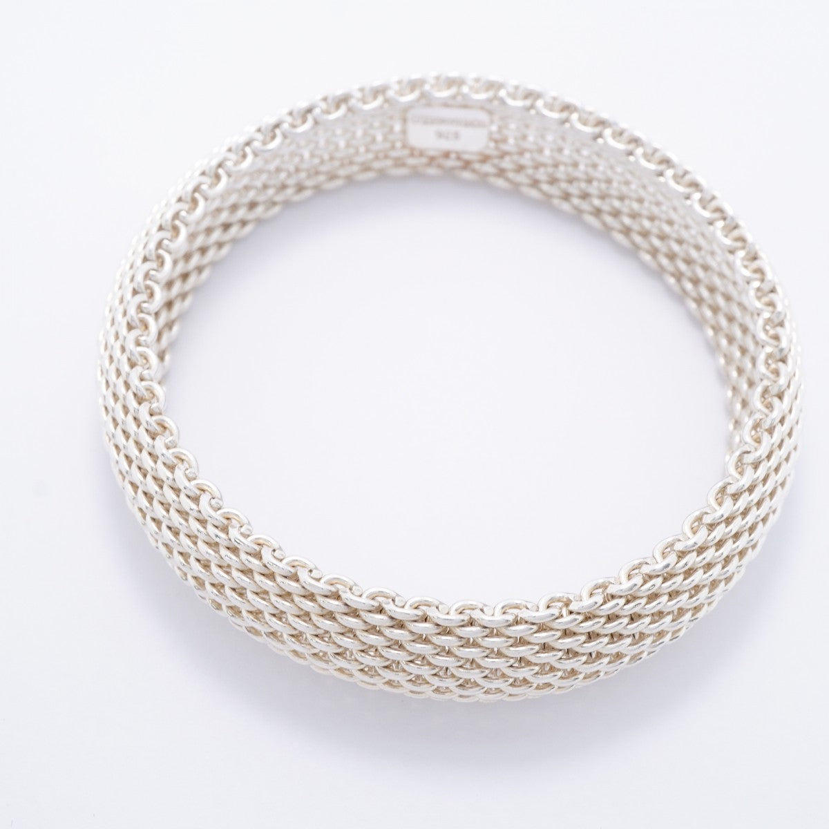 【6jfb0845-k】ティファニー バングル サマセット/メッシュ シルバー925【中古】メンズ レディース ユニセックス