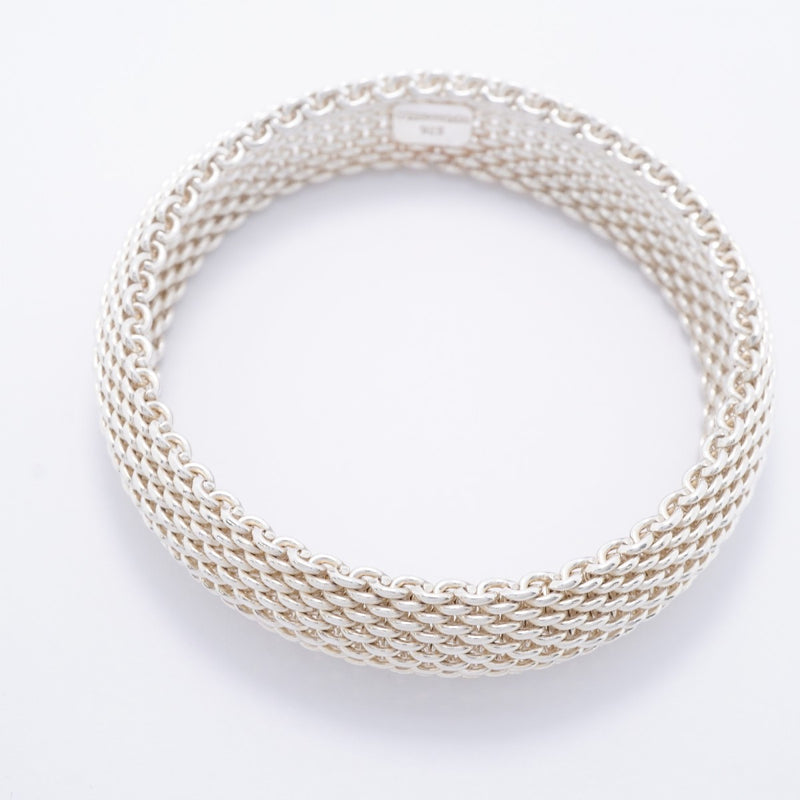 【6jfb0845-k】ティファニー バングル サマセット/メッシュ シルバー925【中古】メンズ レディース ユニセックス