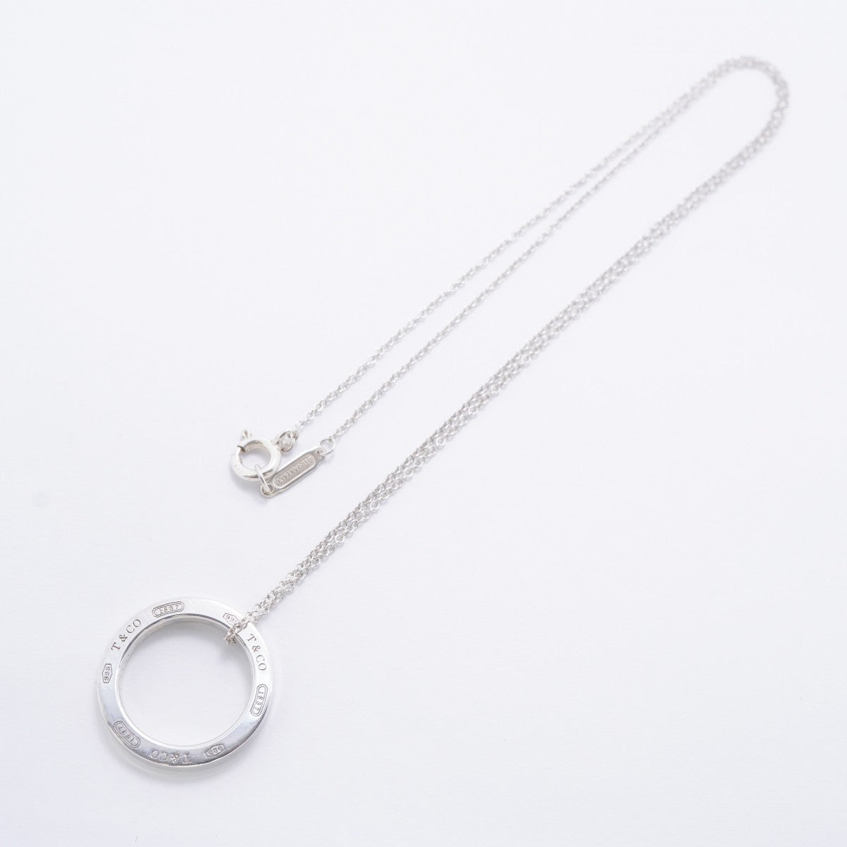 【6jfb0846-k】ティファニー ネックレス 1837/サークル シルバー925【中古】レディース