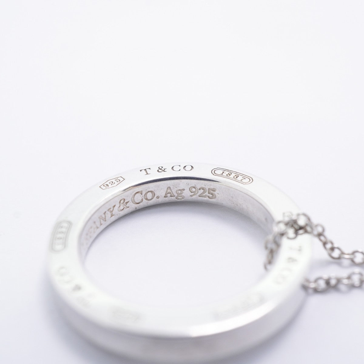 【6jfb0846-k】ティファニー ネックレス 1837/サークル シルバー925【中古】レディース