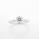 【6jfb0855】ティファニー リング ソリティア 1PD Pt950 プラチナ ダイヤモンド 0.34ct 7.5号【中古】レディース