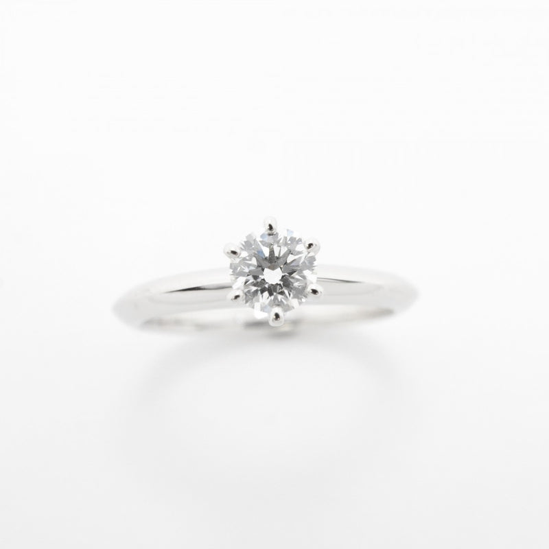 【6jfb0855】ティファニー リング ソリティア 1PD Pt950 プラチナ ダイヤモンド 0.34ct 7.5号【中古】レディース