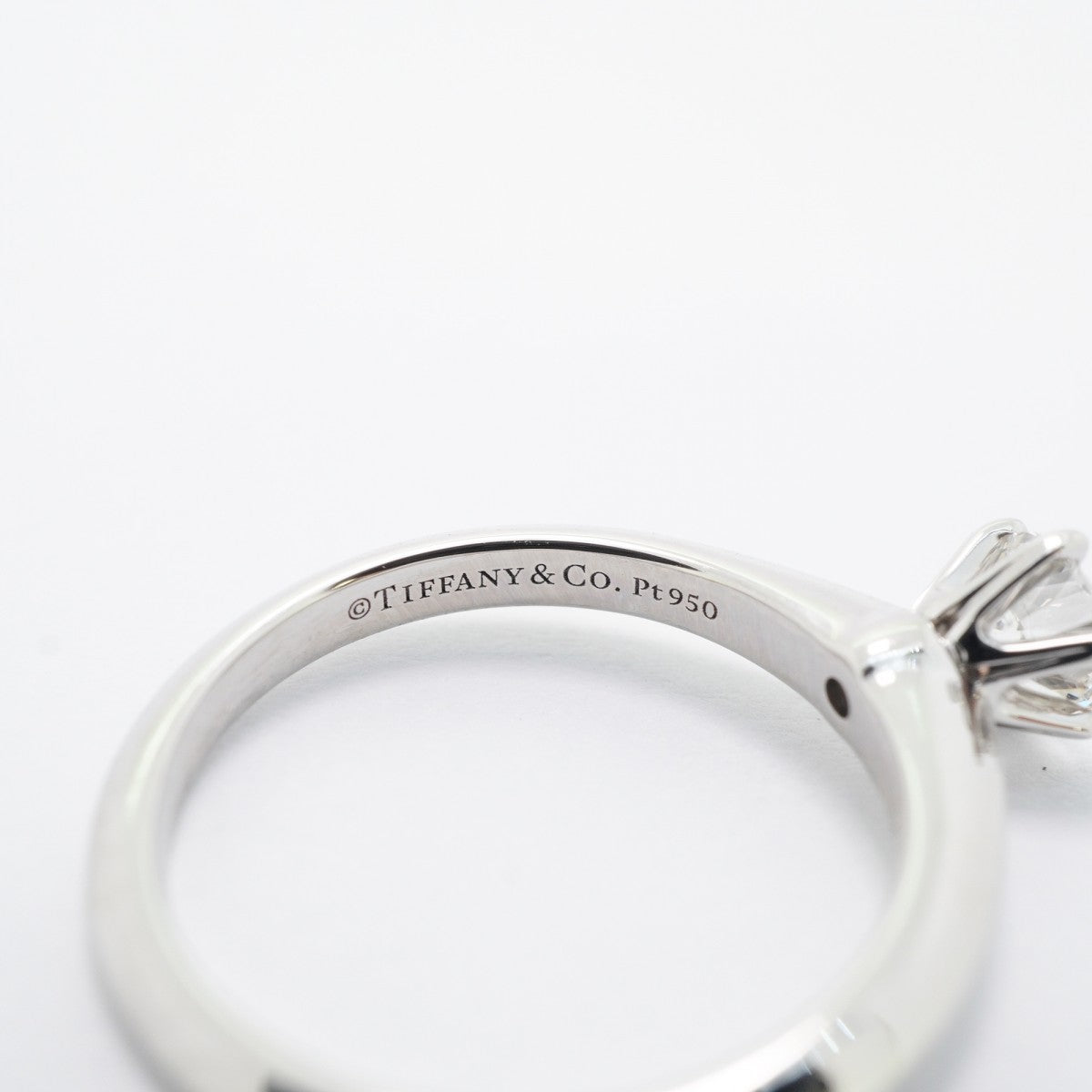 【6jfb0855】ティファニー リング ソリティア 1PD Pt950 プラチナ ダイヤモンド 0.34ct 7.5号【中古】レディース