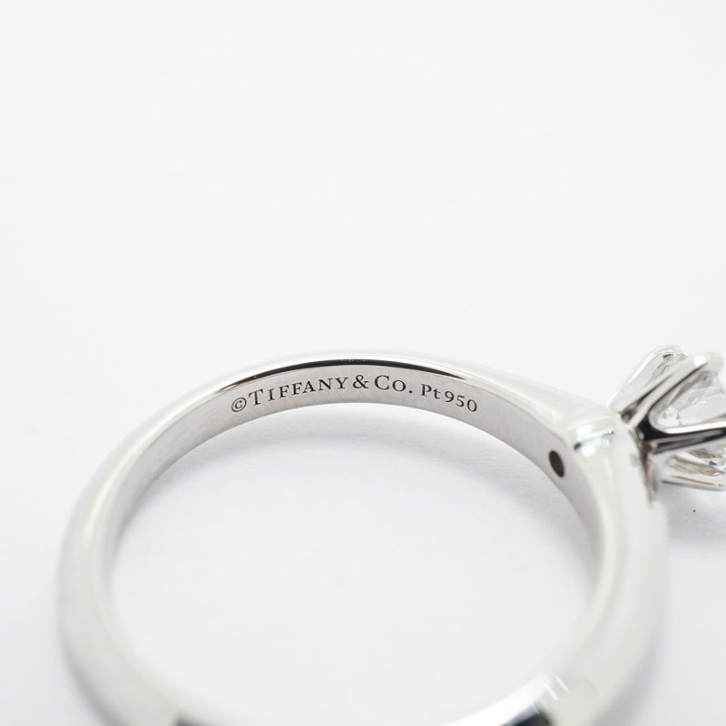 【6jfb0855】ティファニー リング ソリティア 1PD Pt950 プラチナ ダイヤモンド 0.34ct 7.5号【中古】レディース