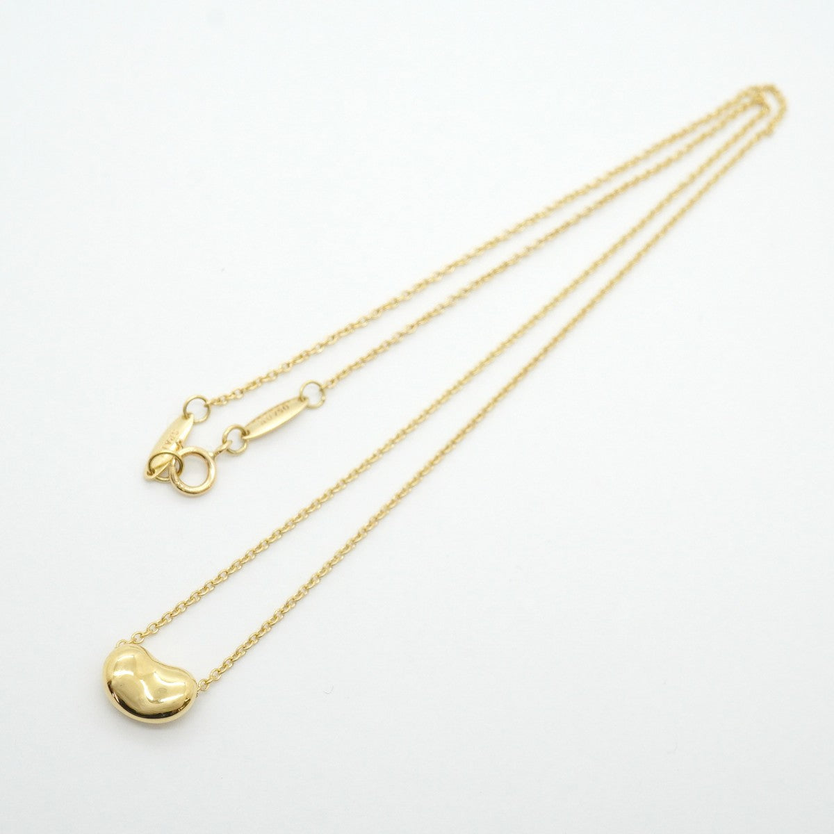 【6jfb0862】ティファニー ネックレス ビーン K18YG イエローゴールド【中古】レディース