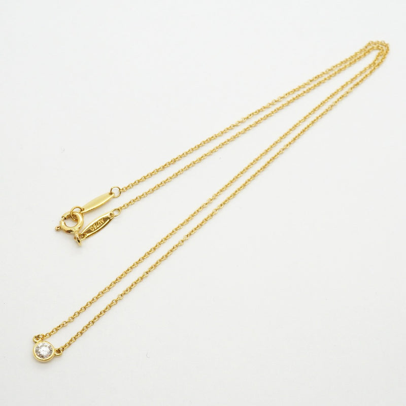 【6jfb0863】ティファニー ネックレス バイザヤード 1PD K18YG イエローゴールド ダイヤモンド【中古】レディース