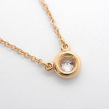 【6jfb0864】ティファニー ネックレス バイザヤード 1PD K18PG ピンクゴールド ダイヤモンド 0.17ct【中古】レディース