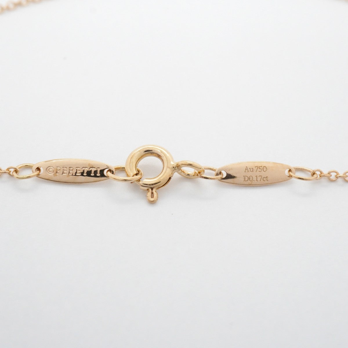 【6jfb0864】ティファニー ネックレス バイザヤード 1PD K18PG ピンクゴールド ダイヤモンド 0.17ct【中古】レディース