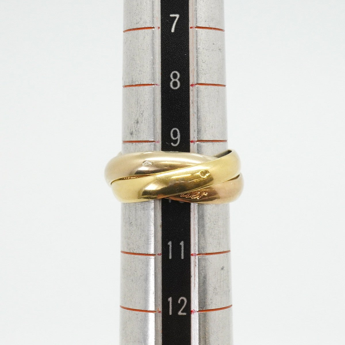 【6jfb0867】カルティエ リング トリニティ クラシックモデル K18YG イエローゴールド K18WG ホワイトゴールド K18PG ピンクゴールド ＃50【中古】レディース