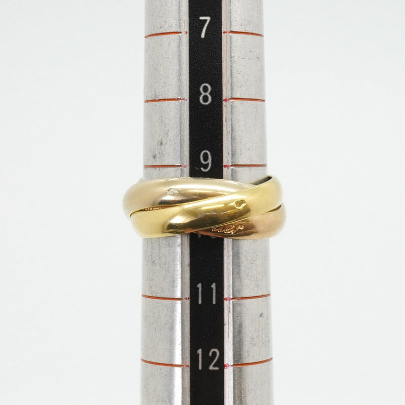 【6jfb0867】カルティエ リング トリニティ クラシックモデル K18YG イエローゴールド K18WG ホワイトゴールド K18PG ピンクゴールド ＃50【中古】レディース