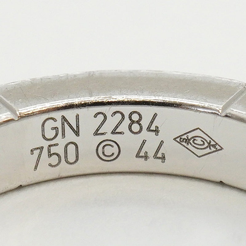 【6jfb0869】カルティエ リング ラニエール K18WG ホワイトゴールド ＃44【中古】レディース