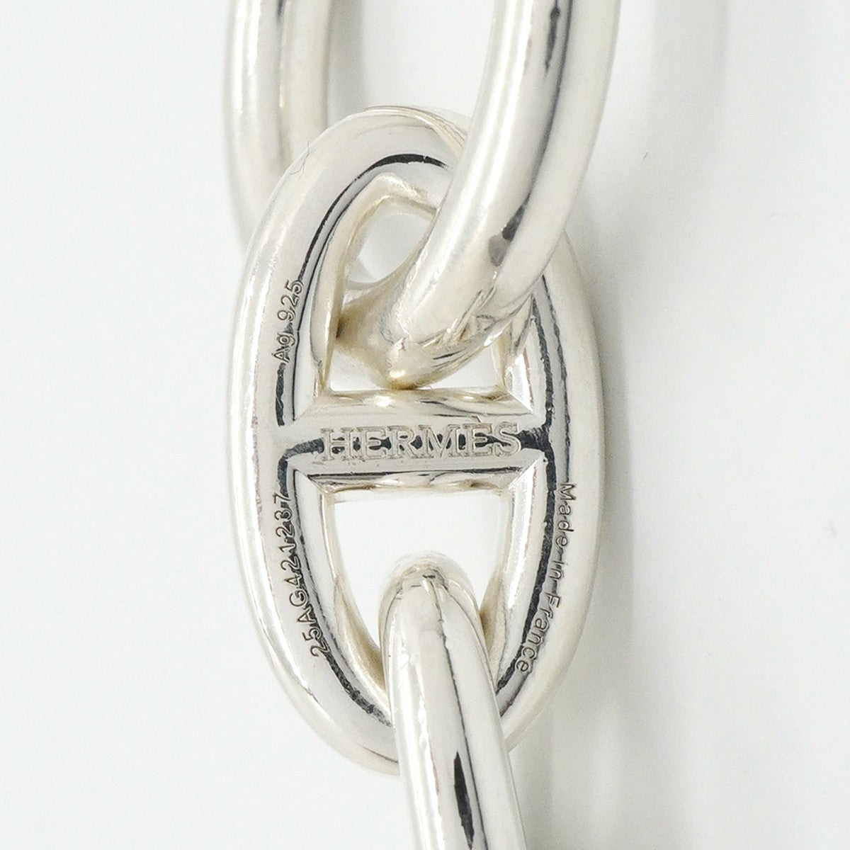 【6jfb0870】エルメス ブレスレット シェーヌダンクル GM 13コマ シルバー925【中古】レディース