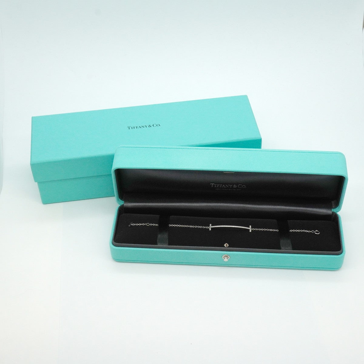 【6jfb0871】ティファニー ブレスレット Tスマイル K18WG ホワイトゴールド ダイヤモンド【中古】レディース