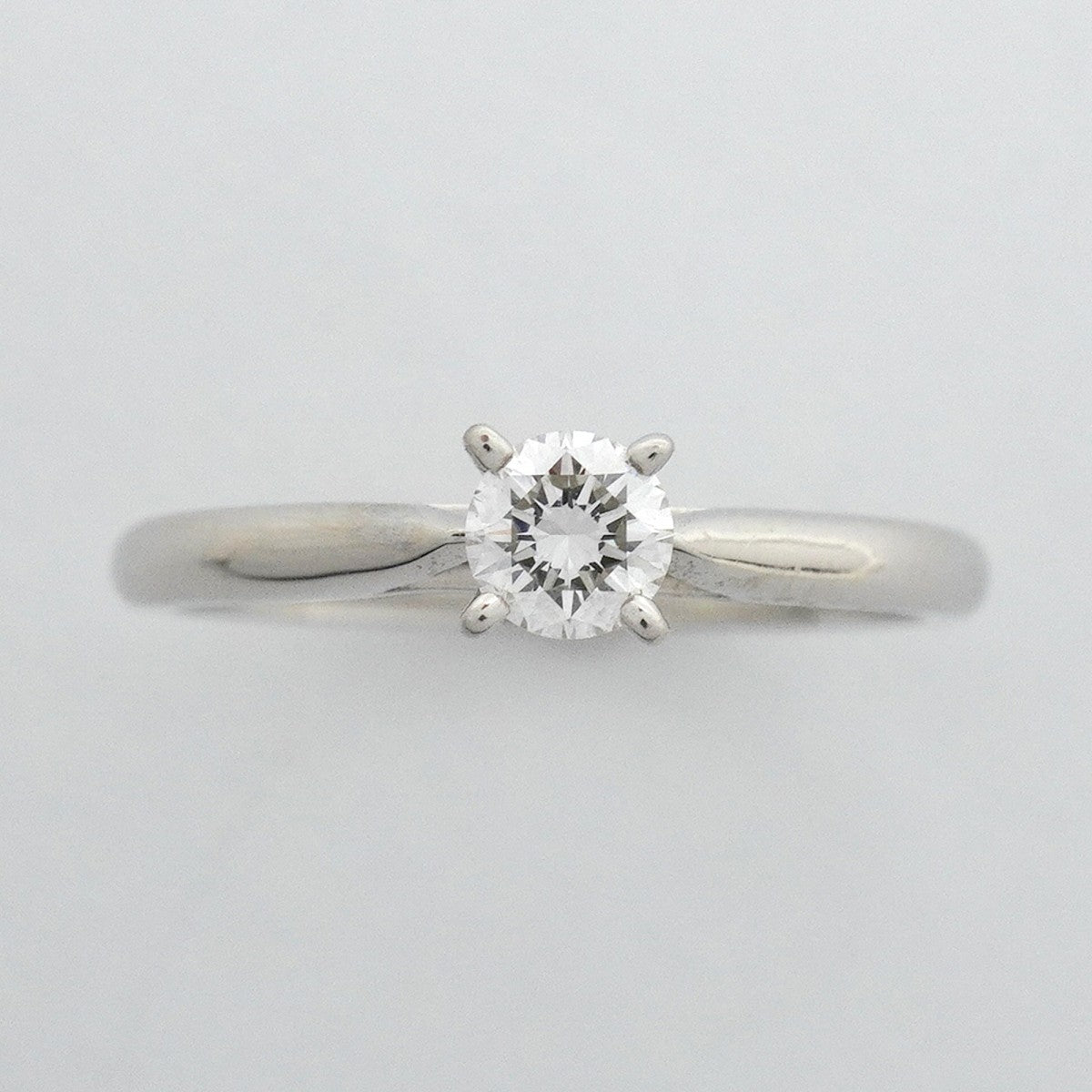 【6jfb0874】カルティエ リング ソリテール 1PD Pt950 プラチナ ダイヤモンド 0.24ct ＃51【中古】レディース