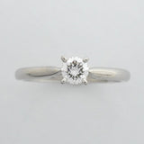 【6jfb0874】カルティエ リング ソリテール 1PD Pt950 プラチナ ダイヤモンド 0.24ct ＃51【中古】レディース