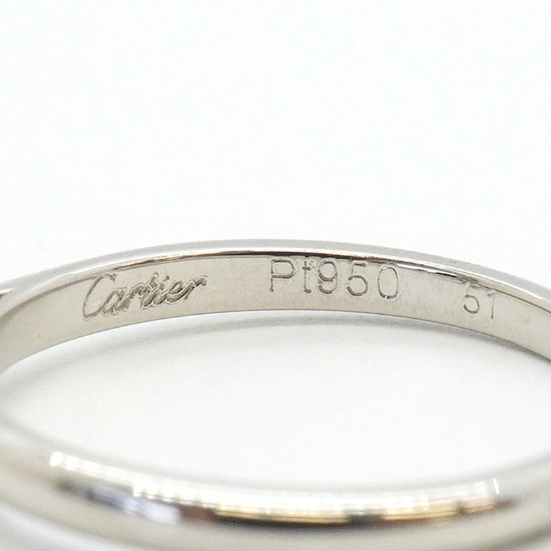 【6jfb0874】カルティエ リング ソリテール 1PD Pt950 プラチナ ダイヤモンド 0.24ct ＃51【中古】レディース