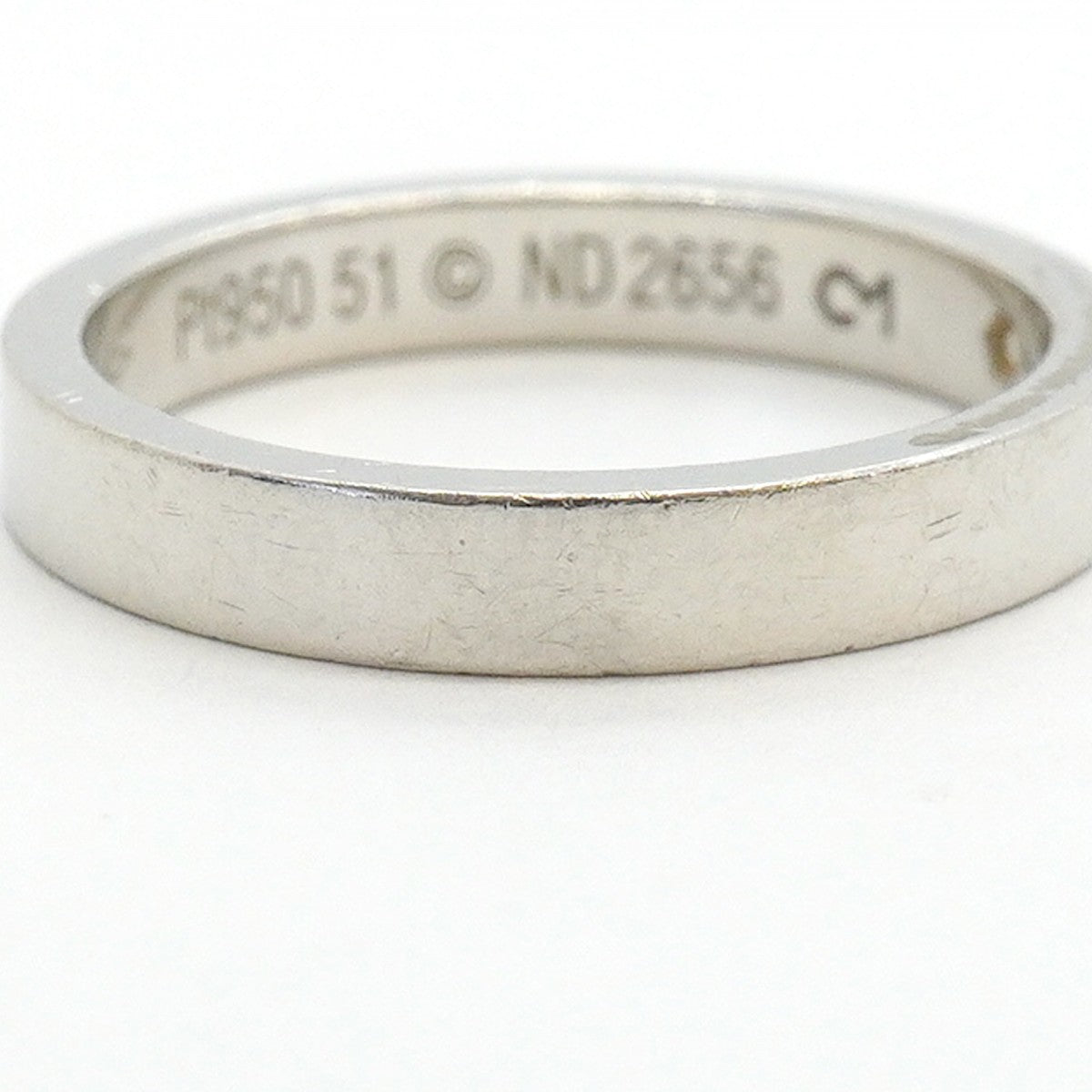 【6jfb0875】カルティエ リング Cドゥ 1PD Pt950 プラチナ ダイヤモンド ＃51【中古】レディース