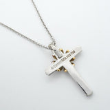 【6jfb0877-k】ティファニー ネックレス シグネチャークロス K18YG イエローゴールド シルバー925【中古】レディース