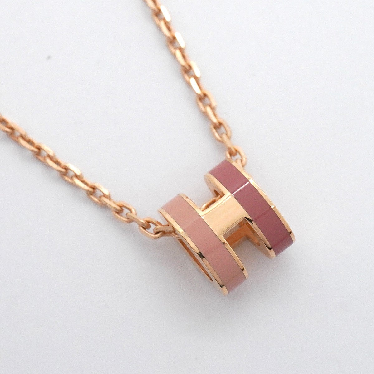 【6jfb0878-k】エルメス ネックレス ミニポップアッシュ/ロカバール GPメッキ ピンク ピンクゴールド【中古】レディース