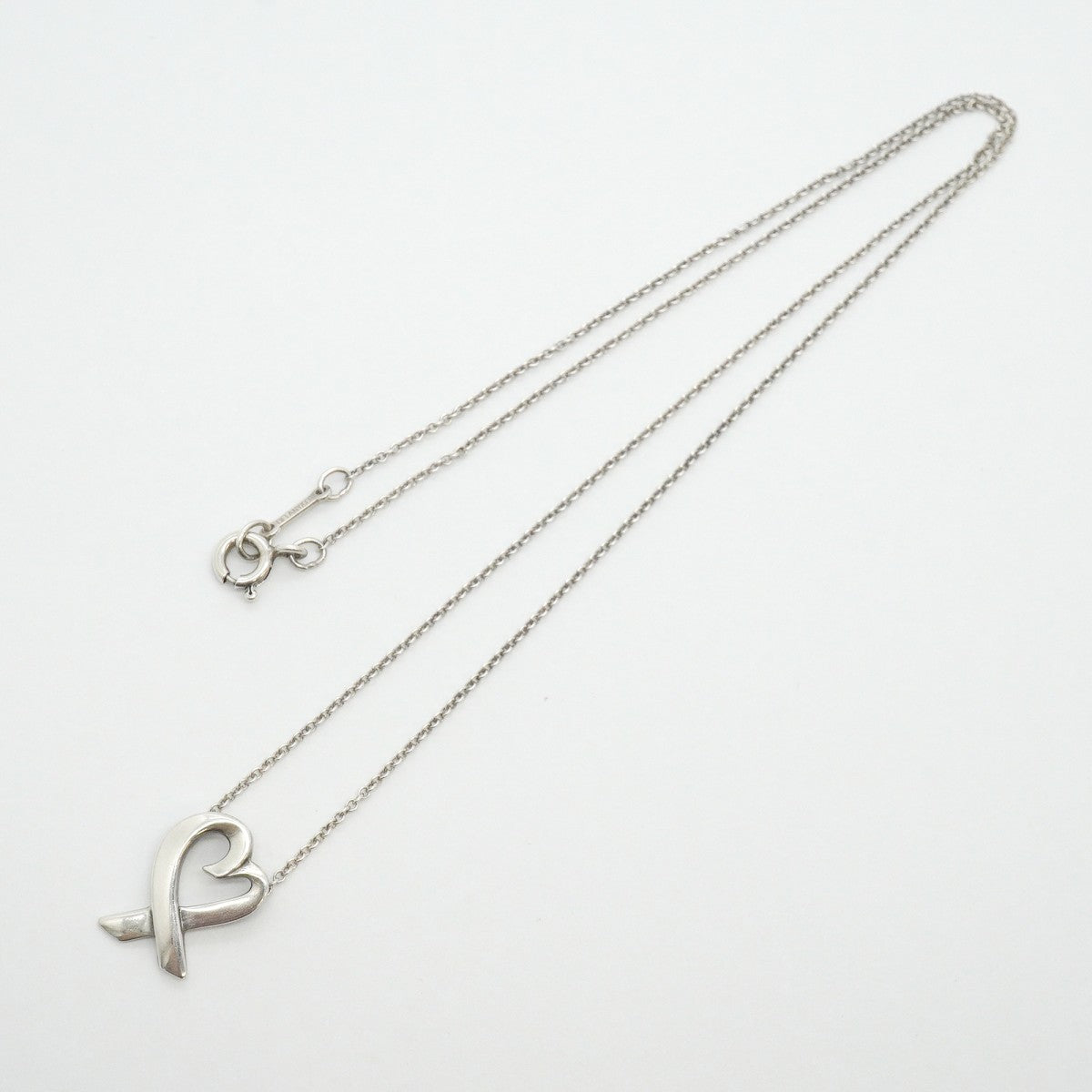 【6jfb0879-k】ティファニー ネックレス ラビングハート シルバー925【中古】レディース