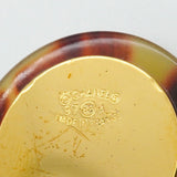 【6jfb0880-k】シャネル イヤリング ヴィンテージ ココマーク 丸型 サークル GPメッキ ゴールド ブラウン【中古】レディース