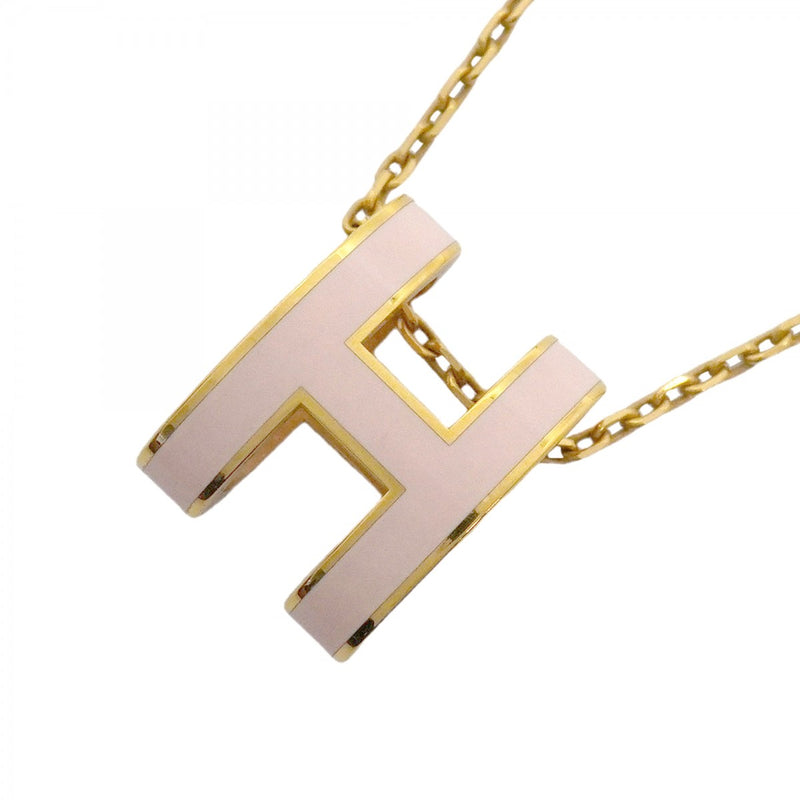 【6jfb0884-k】エルメス ネックレス ポップアッシュ GPメッキ ゴールド ピンク【中古】レディース