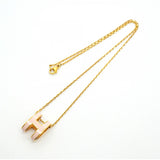 【6jfb0884-k】エルメス ネックレス ポップアッシュ GPメッキ ゴールド ピンク【中古】レディース