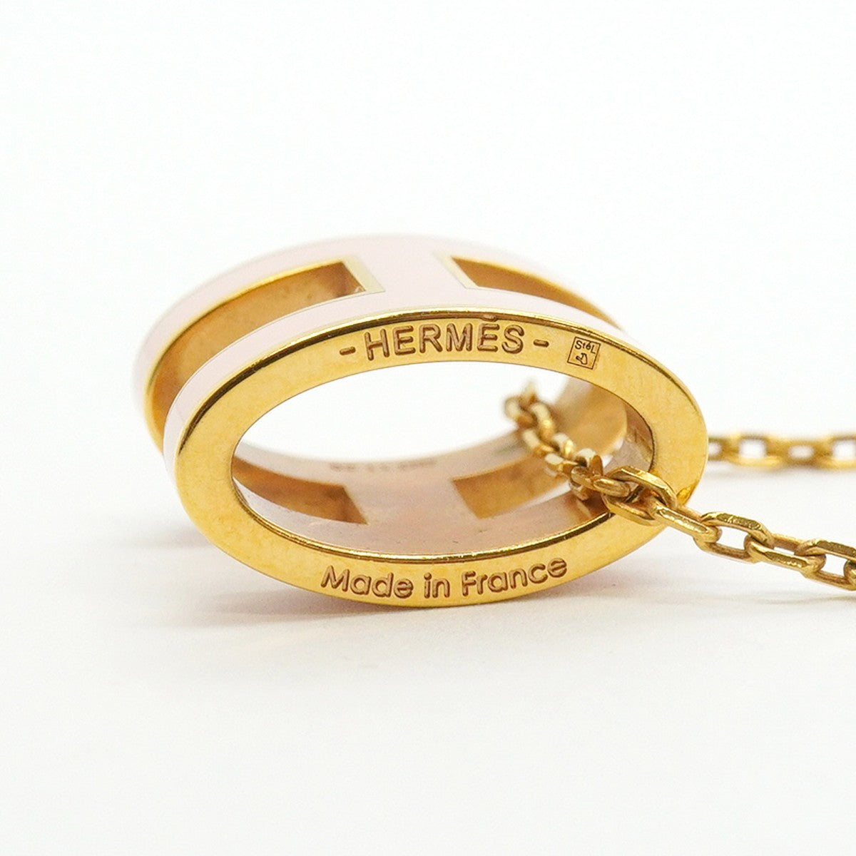 【6jfb0884-k】エルメス ネックレス ポップアッシュ GPメッキ ゴールド ピンク【中古】レディース