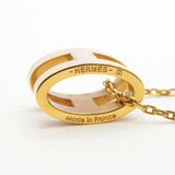 【6jfb0884-k】エルメス ネックレス ポップアッシュ GPメッキ ゴールド ピンク【中古】レディース