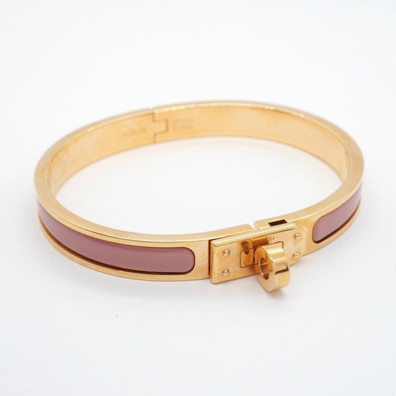 【6jfb0885-k】エルメス バングル ミニクリック/ケリー GPメッキ ゴールド ピンク【中古】レディース