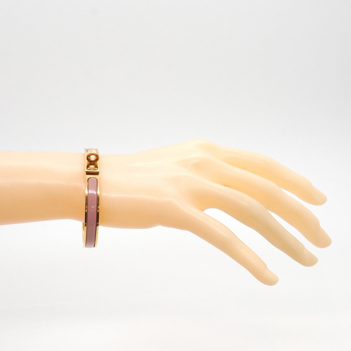 【6jfb0885-k】エルメス バングル ミニクリック/ケリー GPメッキ ゴールド ピンク【中古】レディース