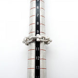 【6jfb0887】ティファニー リング ハードウェア/スモールリンク K18WG ホワイトゴールド ダイヤモンド 0.26ct 10号【中古】レディース