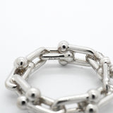 【6jfb0887】ティファニー リング ハードウェア/スモールリンク K18WG ホワイトゴールド ダイヤモンド 0.26ct 10号【中古】レディース