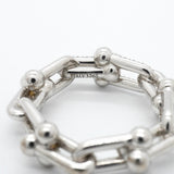 【6jfb0887】ティファニー リング ハードウェア/スモールリンク K18WG ホワイトゴールド ダイヤモンド 0.26ct 10号【中古】レディース