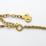 【6jfb0888】クリスチャンディオール ネックレス GPメッキ ラインストーン ゴールド【中古】レディース